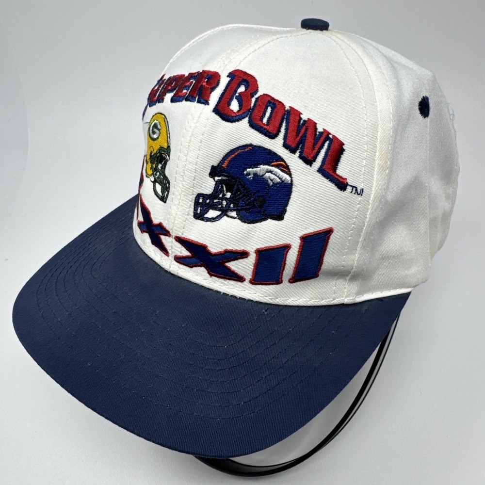 Vintage Super Bowl XXXII 1998 Broncos vs Packers Logo7 Snapback‎ Hat Cap - Picture 2 of 14